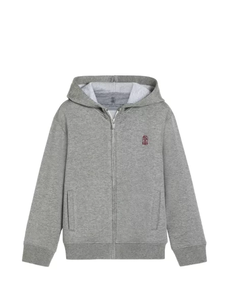 Bluza z kapturem dziecięca Brunello Cucinelli szara