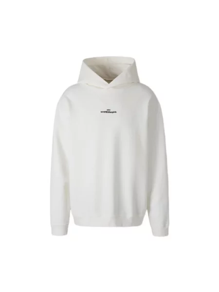 Bluza z kapturem Maison Margiela z kapturem biała