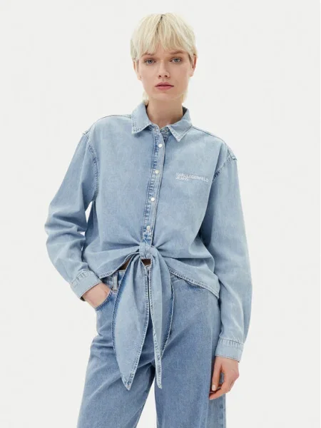 Karl Lagerfeld Jeans cămașă de blugi albastru