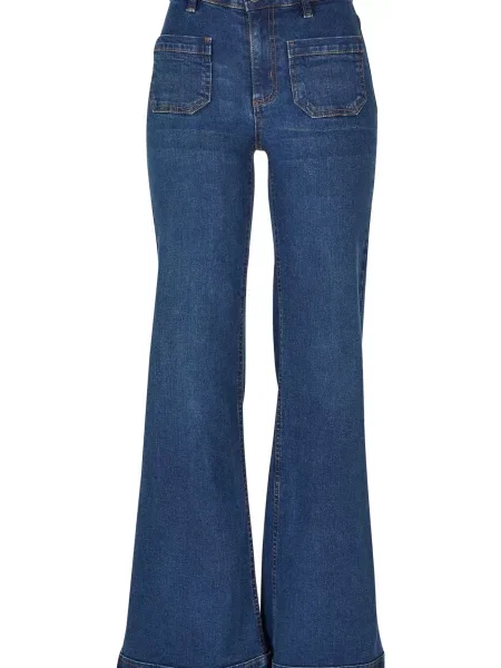 Blugi evazați Urban Classics albastru