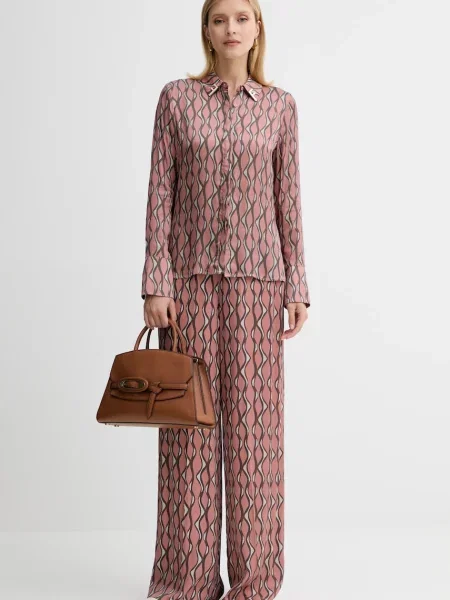 Сорочка Fracomina regular класичний комір рожевий