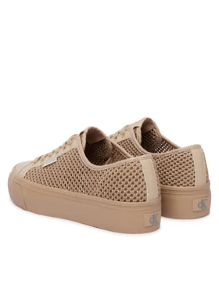 Sportcipők Calvin Klein Vulc Flatf Lace Up Lin Mesh bézs