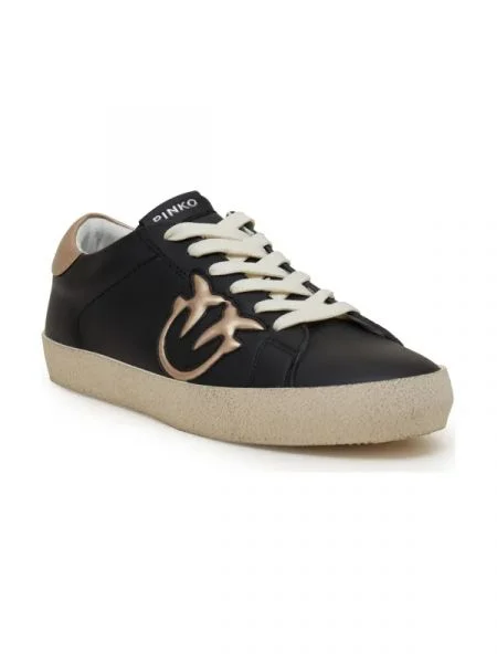 Pinko Bőr tornacipő SEATTLE SNEAKER fekete