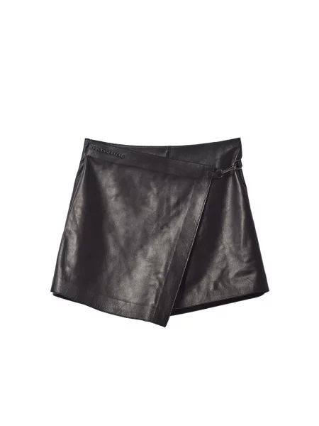 Spódnica skórzana Karl Lagerfeld czarna