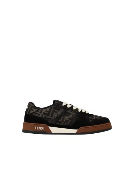 Sneakersy Fendi skórzane czarne