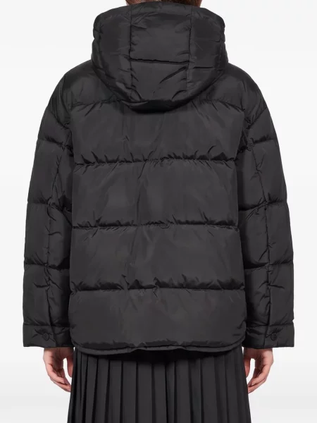 Palton Weekend Max Mara cu glugă negru