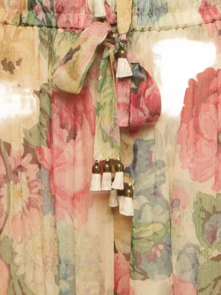 Fusta maxi Zimmermann cu model floral cu imagine
