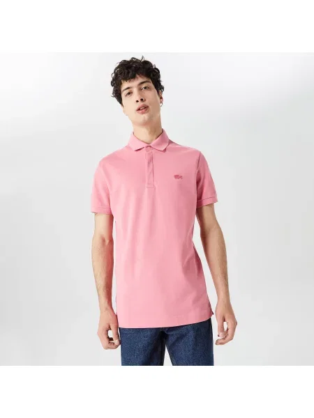 Lacoste Koszulka Polo Paris O Regularnym Kroju Ze Stretchem Z Bawełny Piqué różowa
