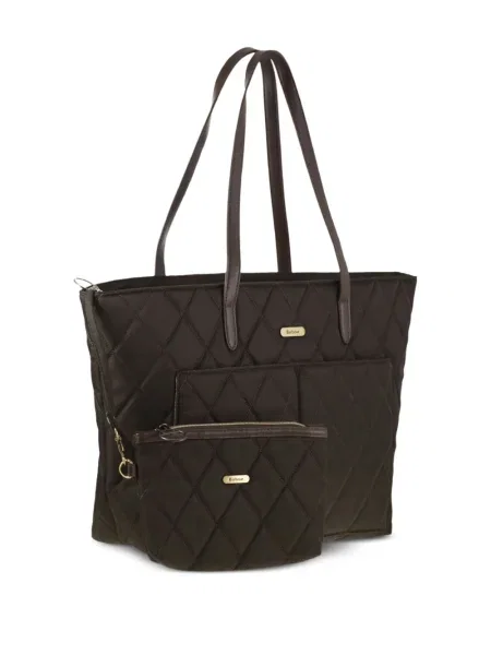 Matlasat geantă shopper Barbour maro