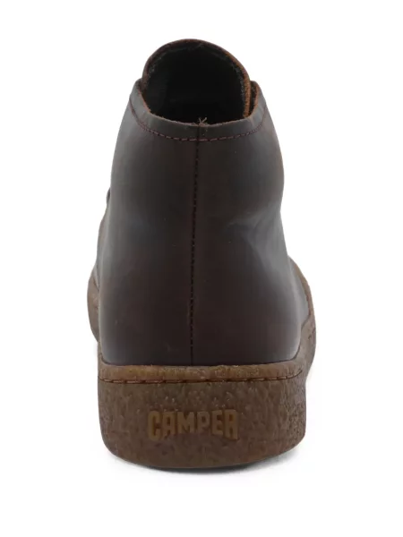 Sneakerși Camper cu șireturi din piele maro