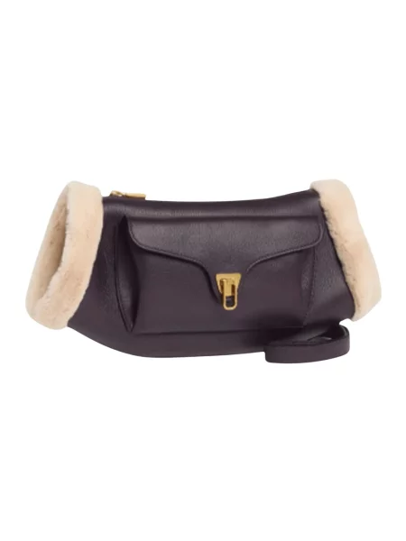 Torebka crossbody Coccinelle skórzana fioletowa