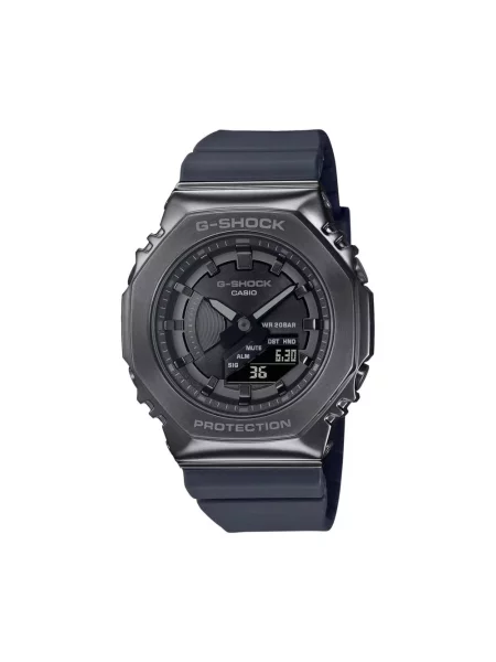 Lniany zegarek Casio czarny