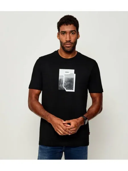 BOSS ORANGE Tricou Te_brokenic | negru