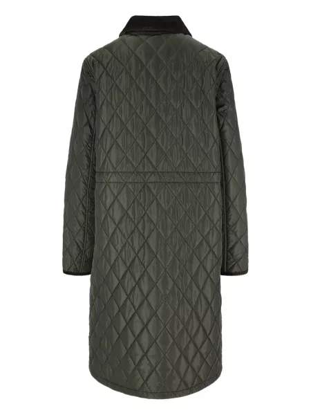 Palton Burberry de catifea cord verde