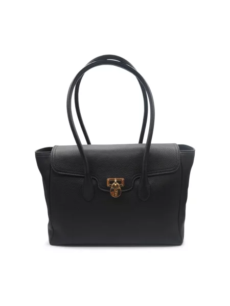 Torebka skórzana Ralph Lauren skórzana czarna