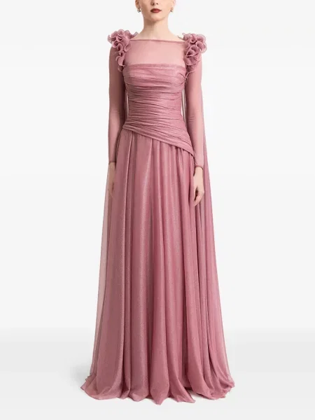 Rochie Gemy Maalouf cu volane roz