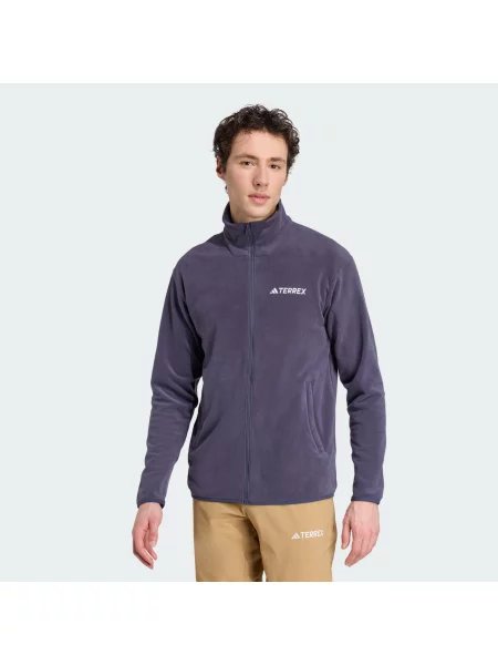 Bluza polarowa Multi Essentials z suwakiem na całej długości niebieska