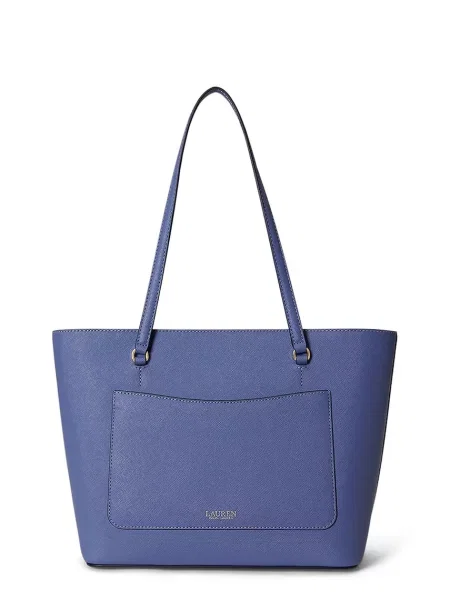 Lauren Ralph Lauren geantă shopper de femei din piele albastru