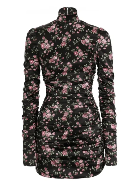Rochie mini Dolce & Gabbana cu model floral de costum negru