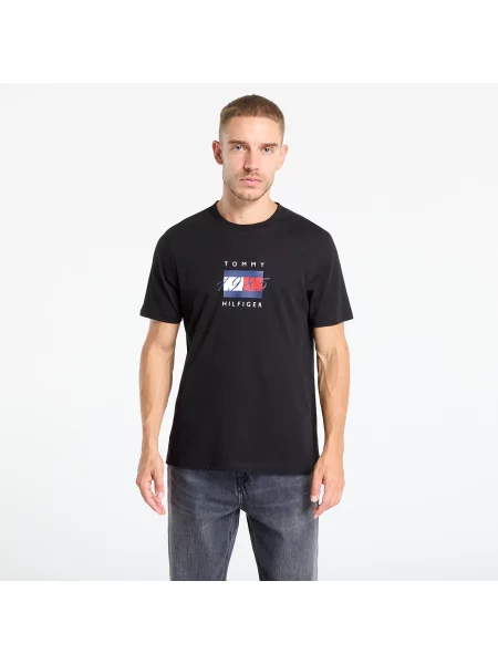Тениска Tommy Hilfiger с принт черно