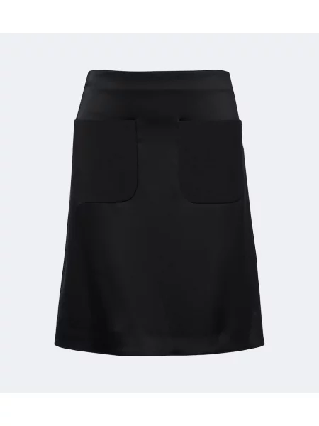 Fustă tip creion Courreges din satin negru