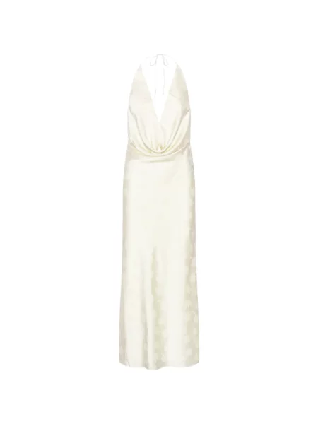 Rochie maxi Rotate Birger Christensen din satin cu gât halter