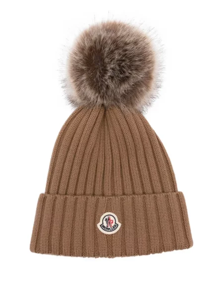 Căciulă Moncler de lână maro