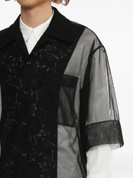 Cămașă Simone Rocha plasă negru