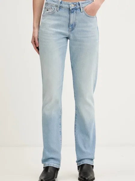 Tommy Jeans blugi slim fit pentru femei albastru