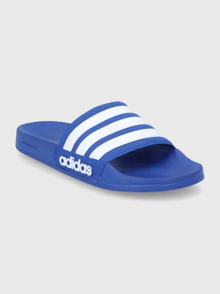 Klapki z detalami z logo model ‘ADILETTE SHOWER’ Adidas niebieskie