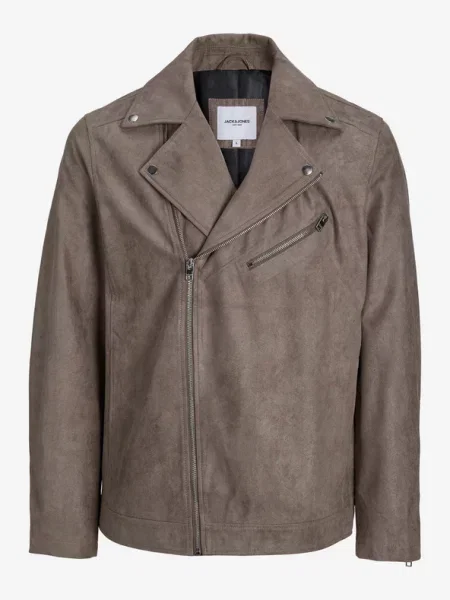Μπουφάν από απομίμηση δέρματος Jack&Jones καφέ