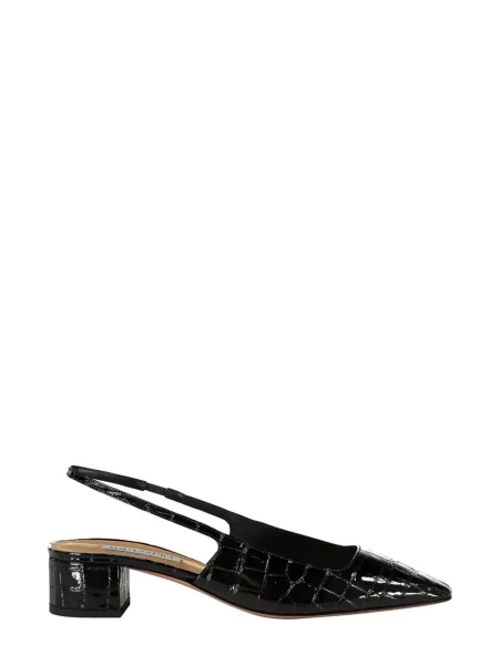 Pantofi cu toc Aquazzura slingback negru