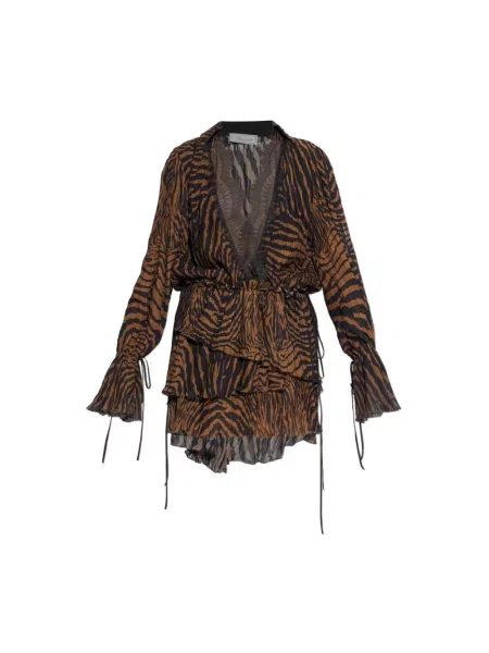 Mała mały sukienka mini Blumarine brązowa