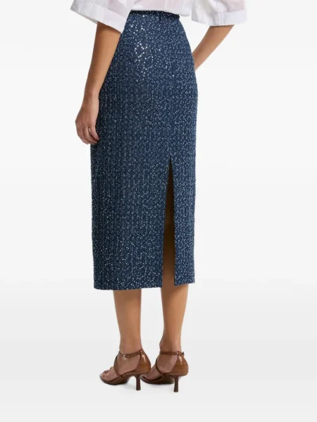 Prugasta odgovarati majica Michael Kors Collection iznad koljena plava
