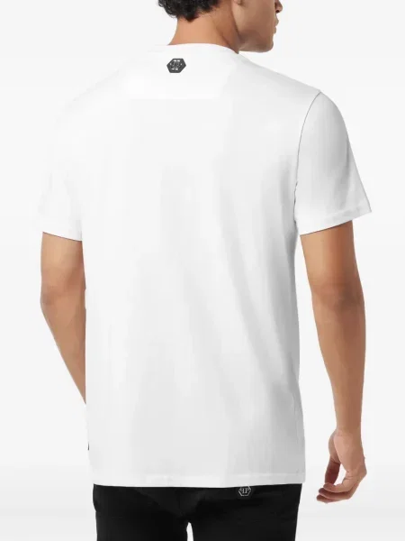 Tricou Philipp Plein cu imagine alb