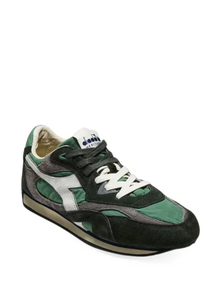 Sneakerși Diadora din piele de căprioară verde