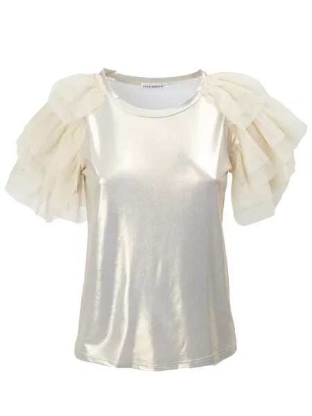 Influencer Tricou Glittery auriu