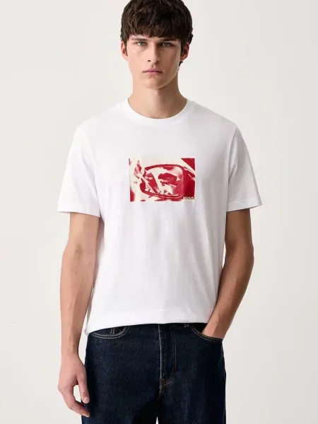 HUGO tricou pentru bărbați din Dirom alb