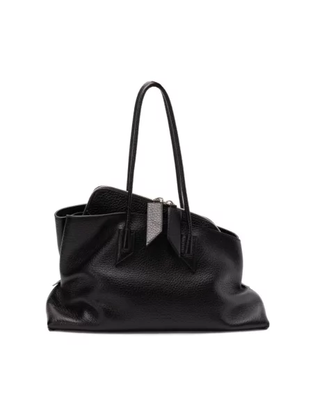 Torebka skórzana The Attico czarna