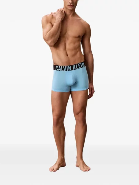 Boxeri Calvin Klein Underwear cu autograf albastru
