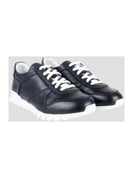 Sneakersy Kiton skórzane niebieskie