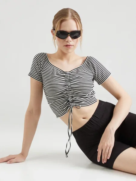 ABOUT YOU Tricou Remi negru alb