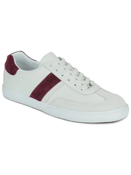 Sneakerși Lauren Ralph Lauren din dantelă alb
