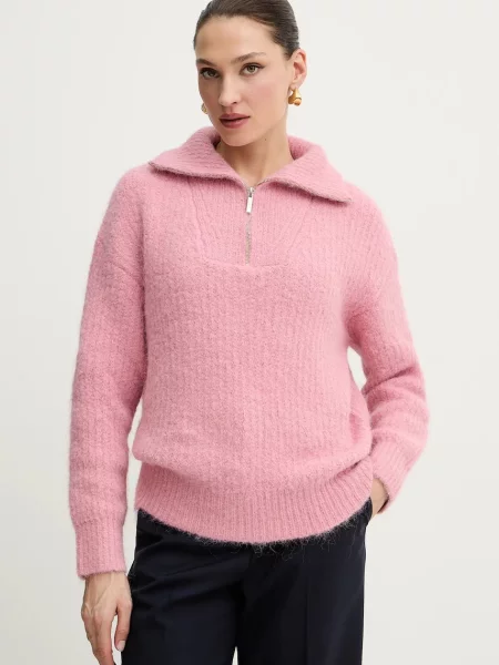 Morgan sweter ciepły z półgolfem MFLAMI różowy