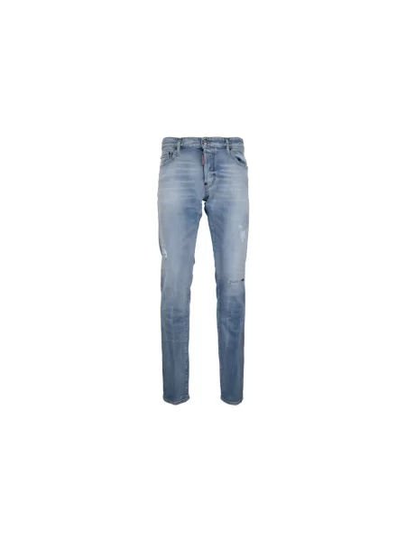 Jeansy Dsquared2 z przetarciami niebieskie
