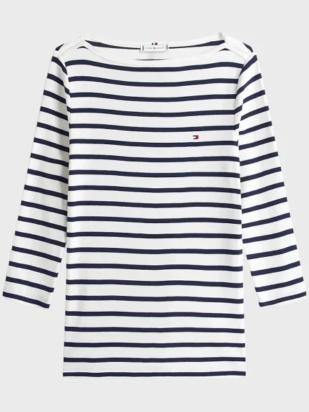 Смугастий лонгслів Tommy Hilfiger білий