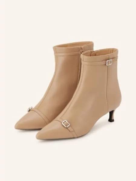 Kotníkové boty Unisa béžové