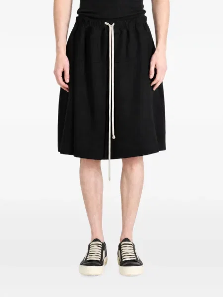 Pantaloni scurți Rick Owens cu cordon negru
