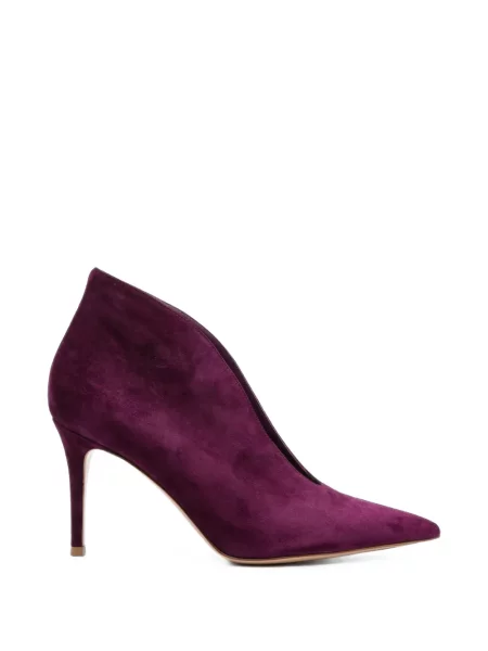 Pantofi cu toc Gianvito Rossi din piele de căprioară violet
