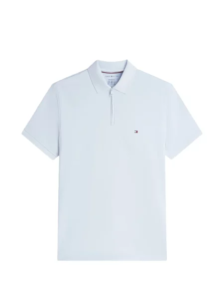 Tricou polo Tommy Hilfiger cu autograf albastru
